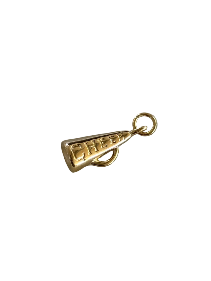 Cheer Small Megaphone Charm (Gold)