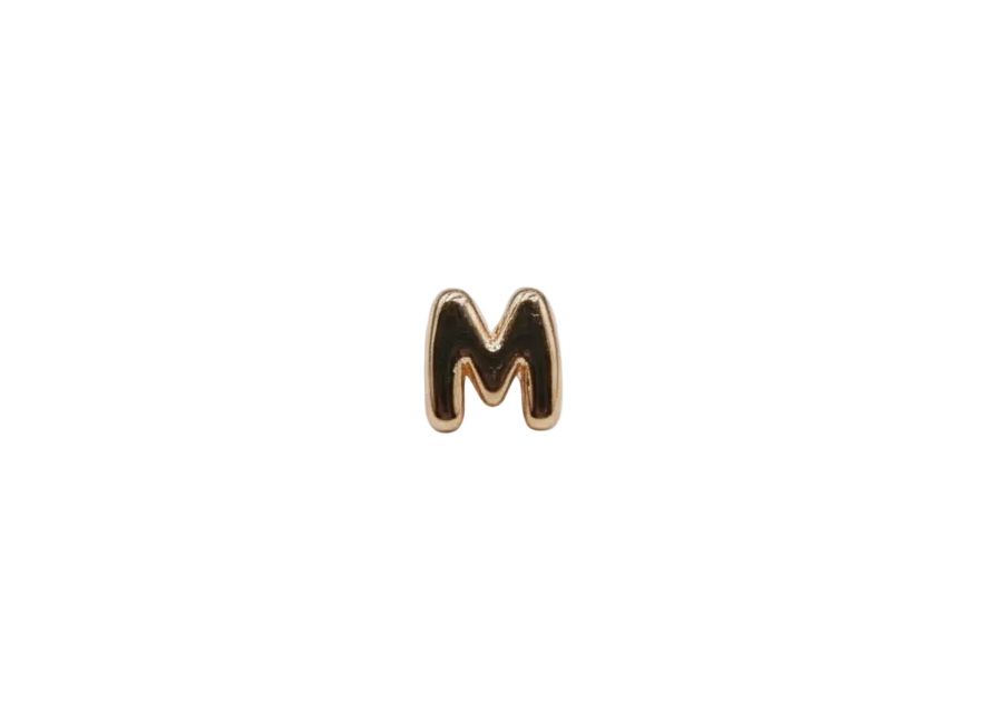 M Letter Charm (Rose Gold)