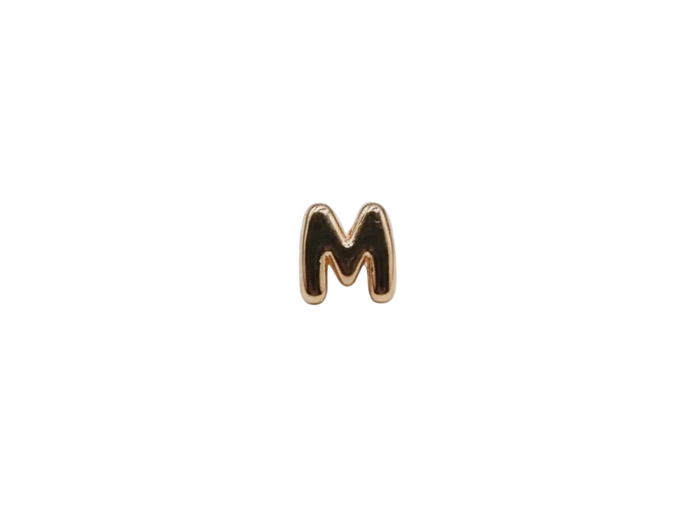 M Letter Charm (Rose Gold)
