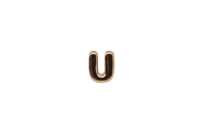 U Letter Charm (Rose Gold)