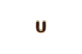 U Letter Charm (Rose Gold)