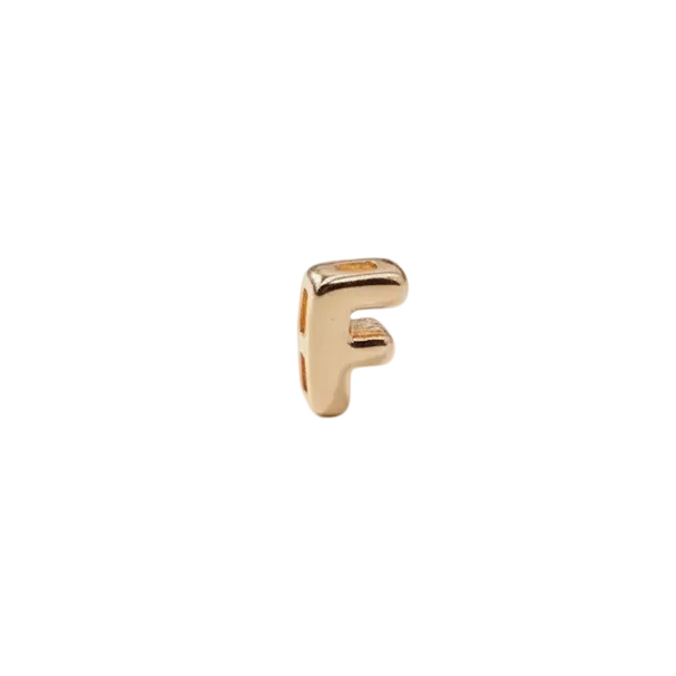 F Letter Charm (Rose Gold)