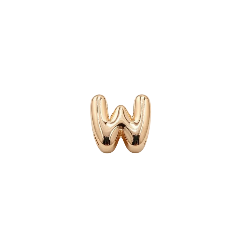 W Letter Charm (Rose Gold)