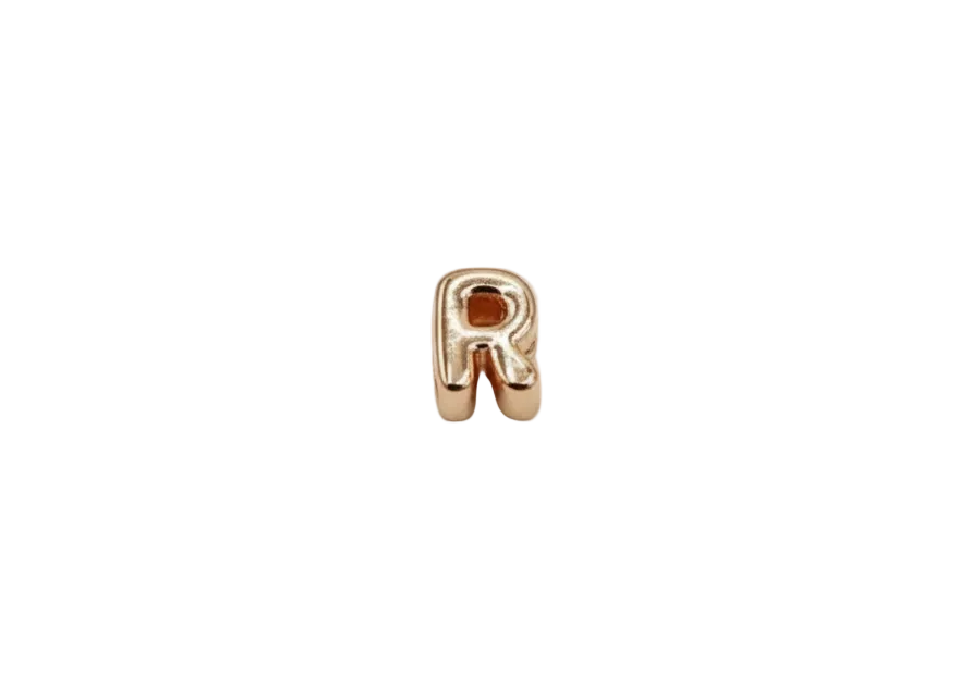 R Letter Charm (Rose Gold)