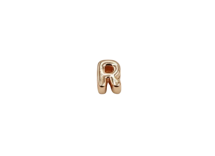 R Letter Charm (Rose Gold)