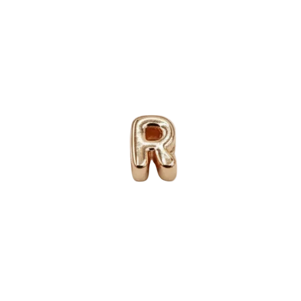 R Letter Charm (Rose Gold)
