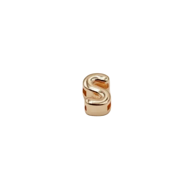 S Letter Charm (Rose Gold)