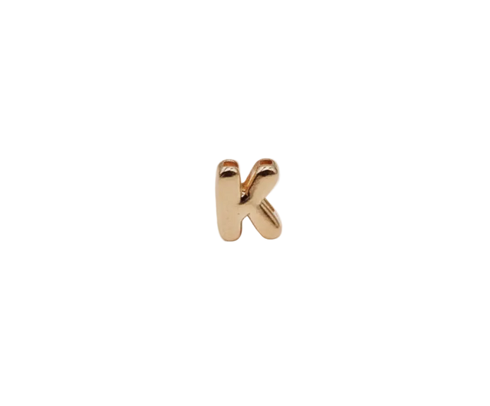 K Letter Charm (Rose Gold)