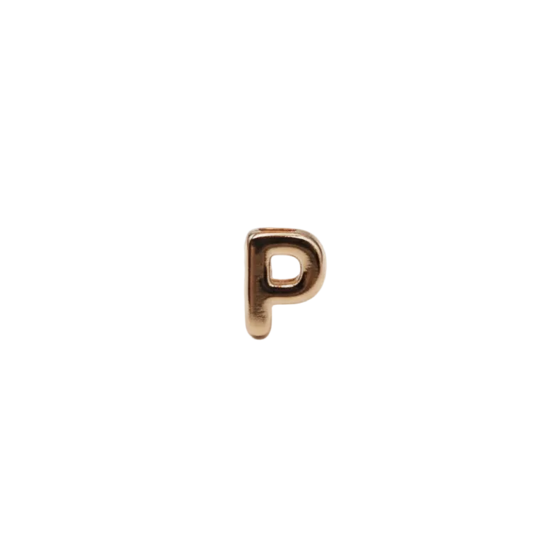 P Letter Charm (Rose Gold)