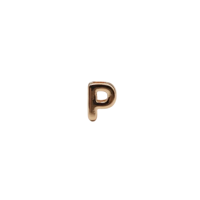 P Letter Charm (Rose Gold)