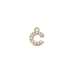 C Letter Charm (Diamonds + Gold)