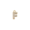 F Letter Charm (Diamonds + Gold)