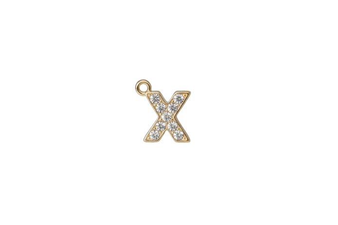 X Letter Charm (Diamonds)