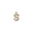 S Letter Charm (Diamonds + Gold)