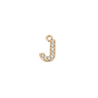 J Letter Charm (Diamonds + Gold)