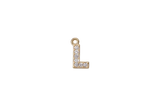 L Letter Charm (Diamonds + Gold)
