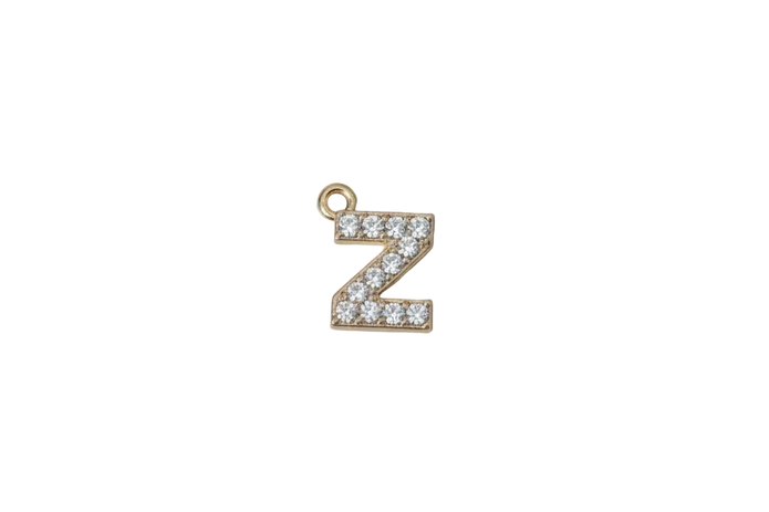 Z Letter Charm (Diamonds + Gold)