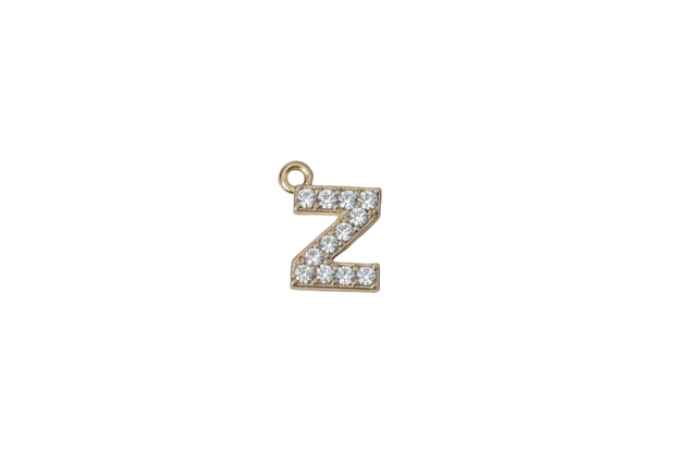 Z Letter Charm (Diamonds + Gold)