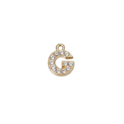 G Letter Charm (Diamonds + Gold)