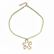 Flower of the Ocean Nautical Knot Necklace (Lime Green)