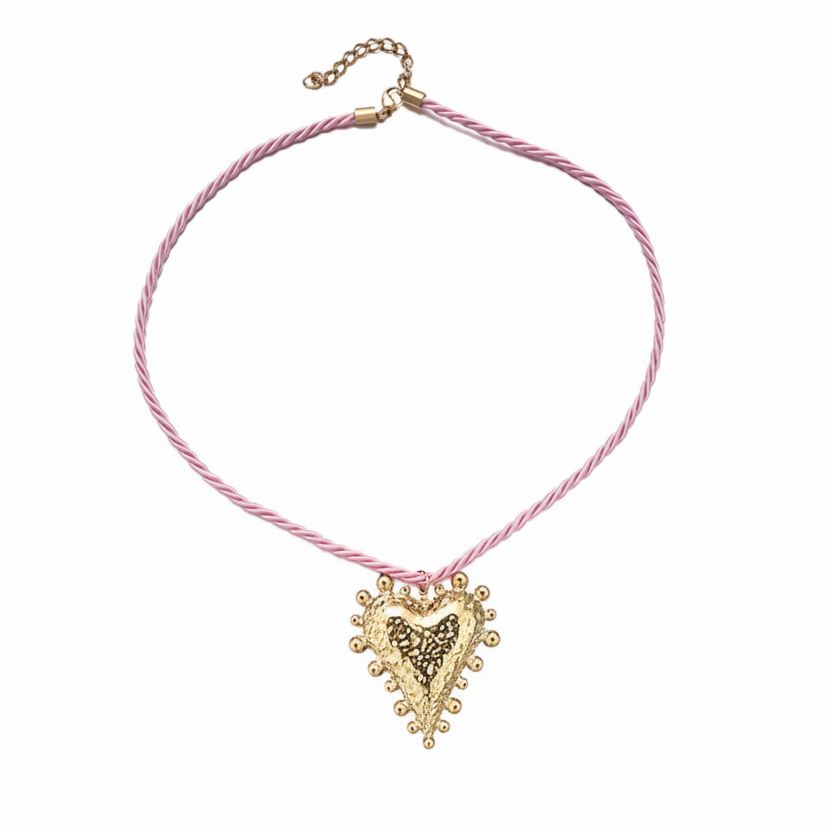 Love Nautical Knot Necklace (Pink)