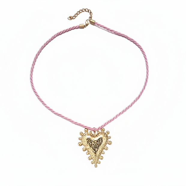 Love Nautical Knot Necklace (Pink)