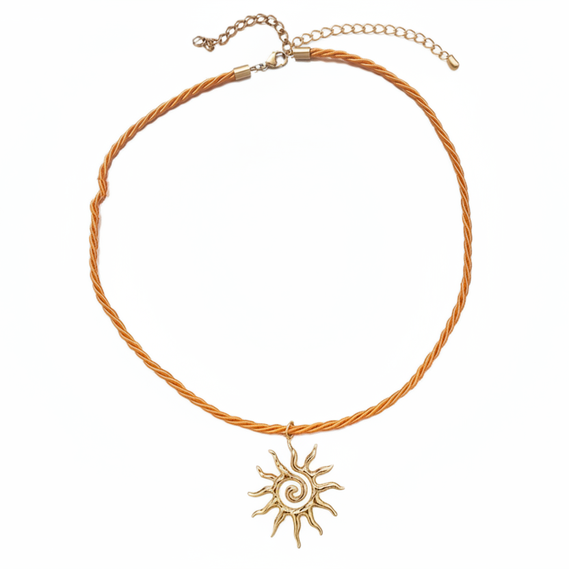 Sunset Nautical Knot Necklace (Orange)