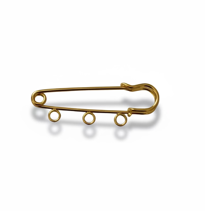 Safety Pin Broach (Gold)