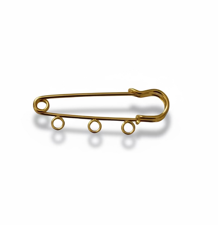 Safety Pin Broach (Gold)