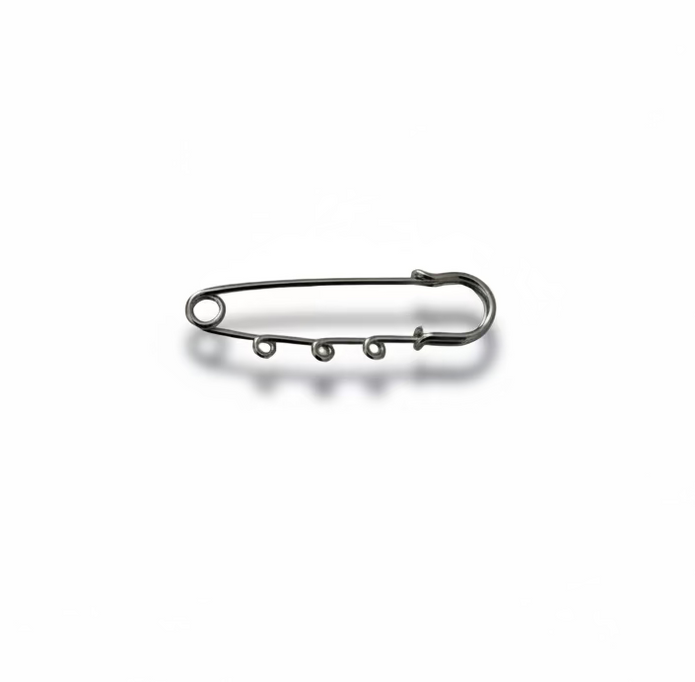 Safety Pin Broach (Silver)